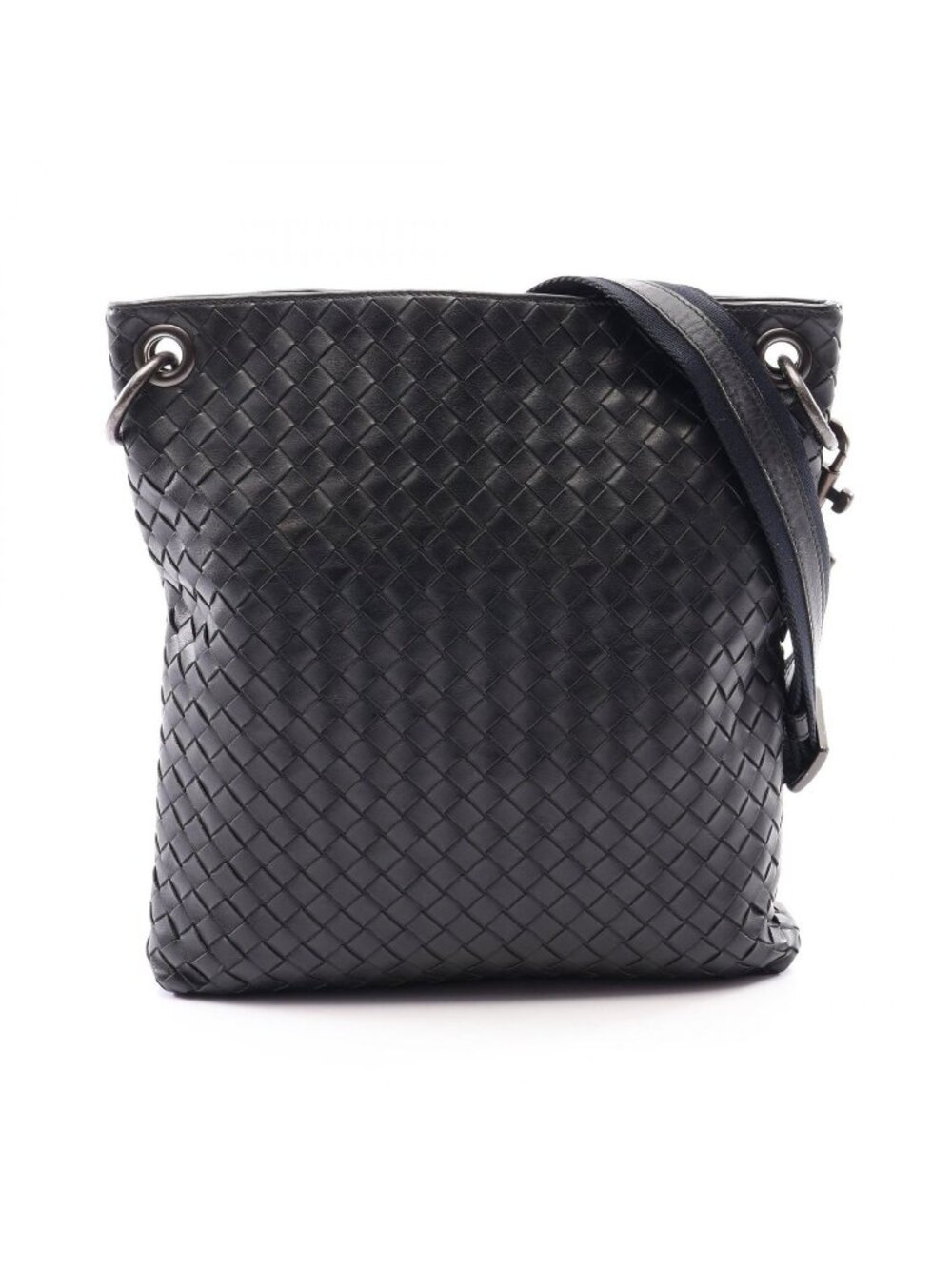 Bottega Veneta Shoulder Bag Intrecciato Black Leather